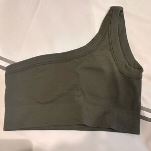 DSG Olive Green One-Shoulder Sports bra